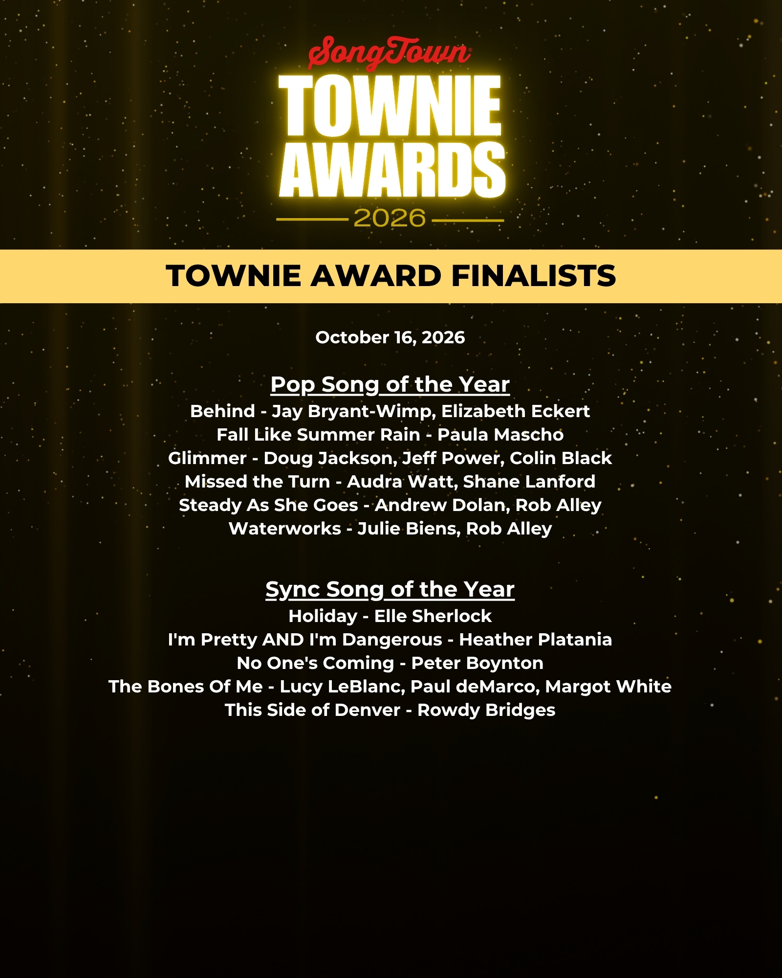 SongTown Townie Award Finlaists 2026 4 Fixed